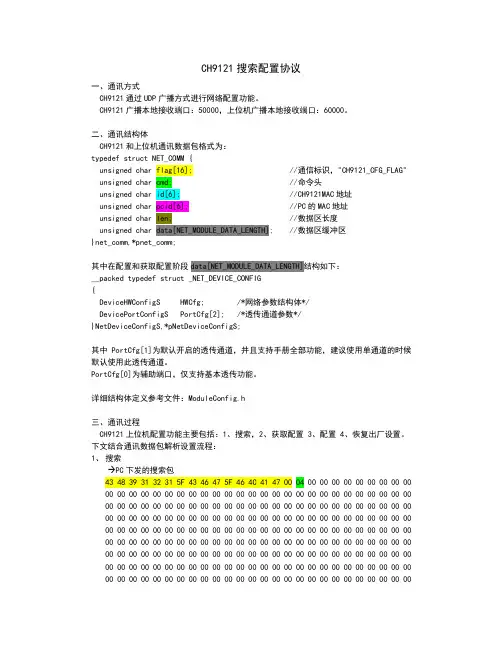 CH9121搜索配置协议
