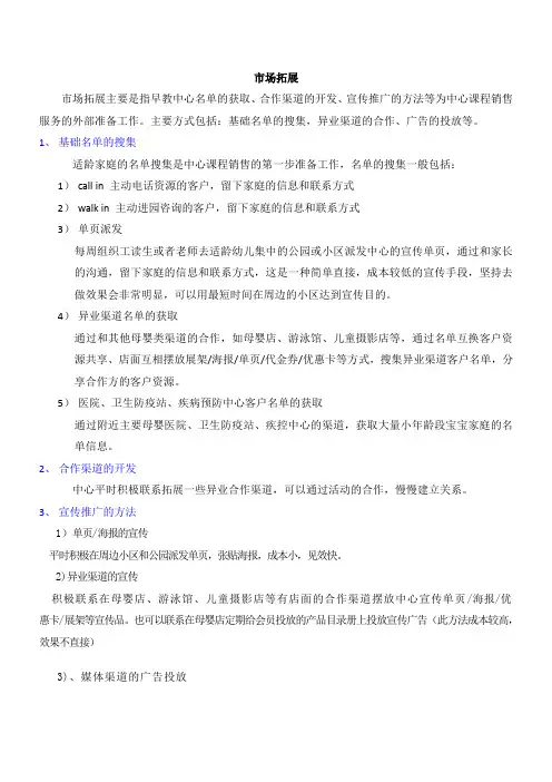 市场推广方案