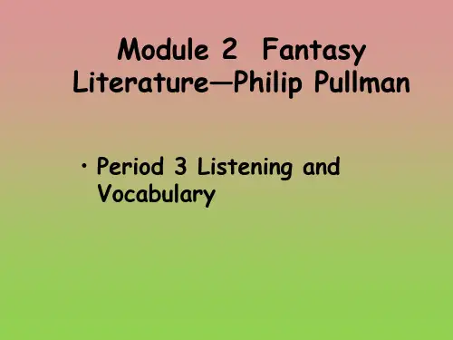 外研版选修六Module2Listeningandvocabulary课件
