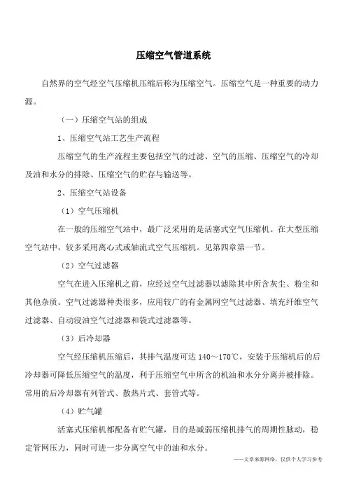 压缩空气管道系统