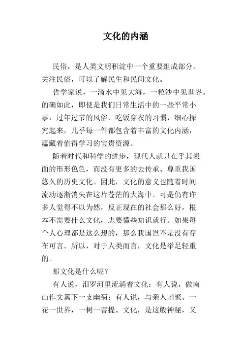 文化的内涵