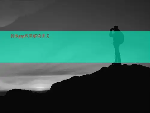新版gsp政策解读讲义
