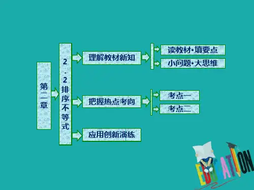 2018-2019学年高中数学人教B版选修4-5课件：第二章 2.2 排序不等式
