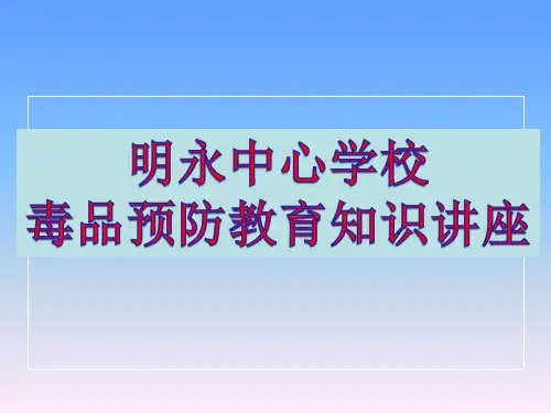 青少年禁毒预防教育课件(41张PPT)