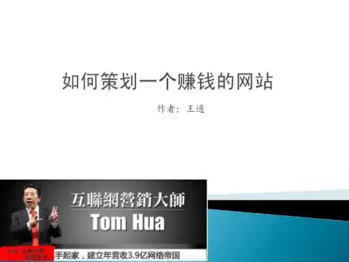 如何策划一个赚钱的网站(王通) 2