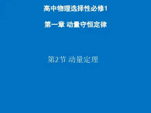 动量定理—【新教材】 人教版高中物理选择性必修一优秀课件PPT(共23张)