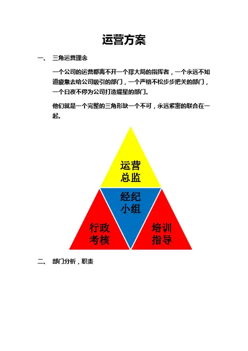 运营方案 2
