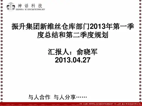 2013年第一季度总结仓库PPT