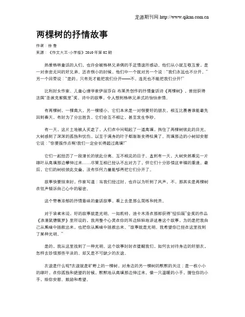 两棵树的抒情故事