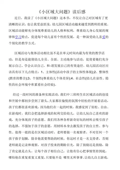 小区域大问题读后感