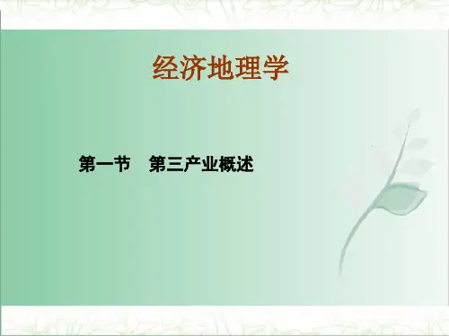 第五章 第三产业布局PPT课件