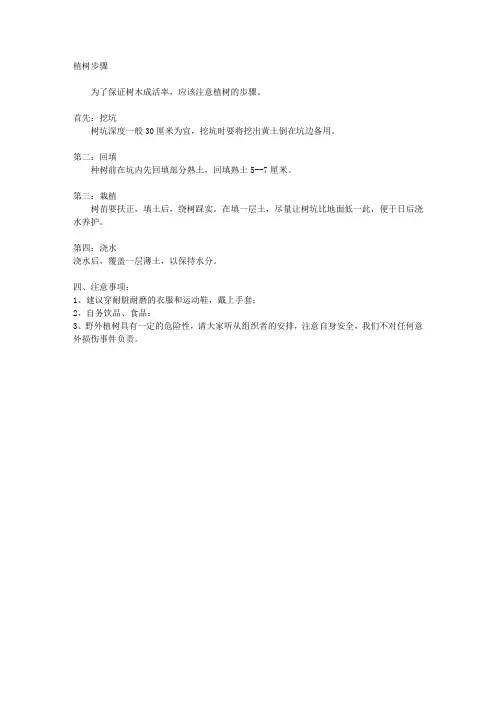 植树的步骤