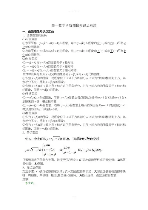 高一数学函数图像知识点总结