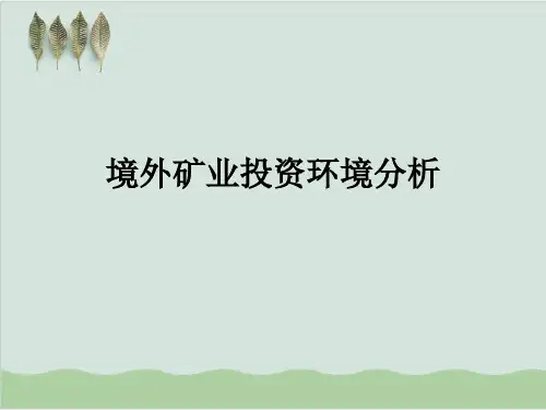 境外矿业投资环境分析 PPT课件( 48页)