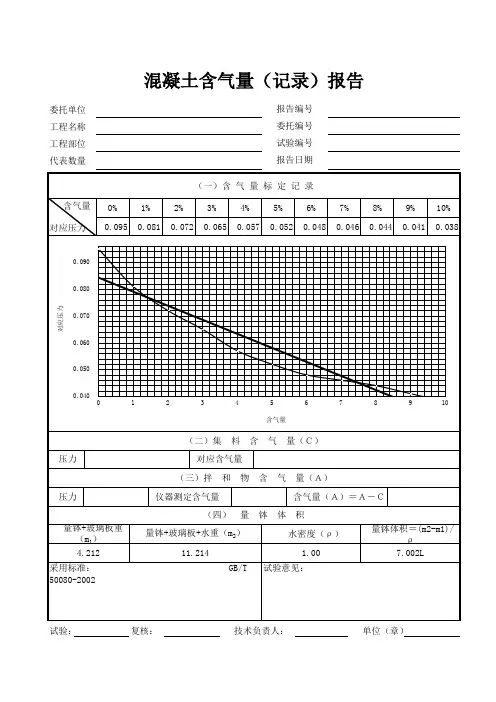 混凝土含气量报告