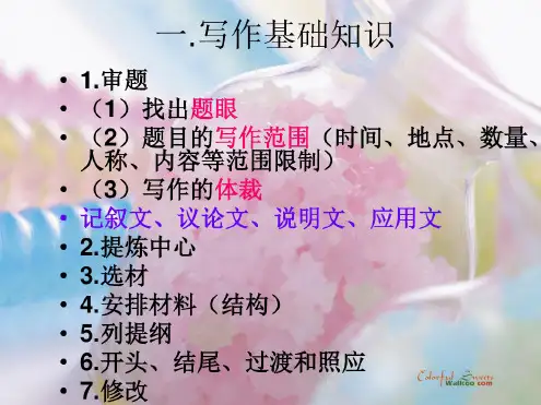 六年级语文作文专题总复习95730