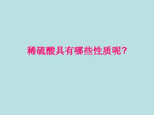 浓硫酸的化学性质