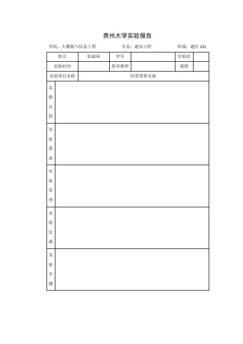 通信原理实验报告