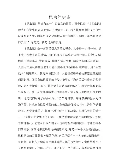 昆虫的史诗