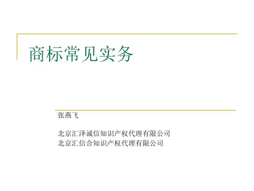商标常见实务(第二讲)