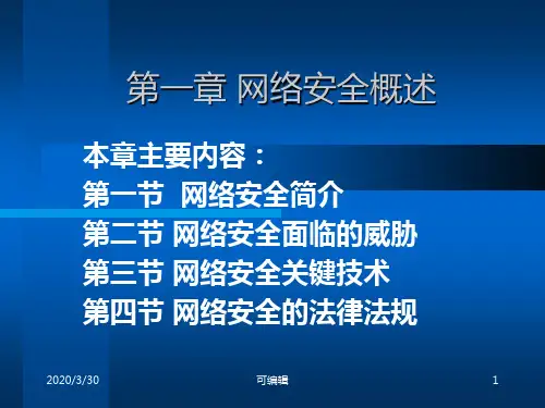 计算机网络安全概述 PPT课件