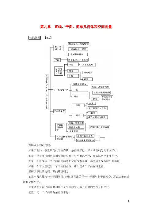 2020版高考数学总复习 第九章 直线、平面、简单几何体和空间向量 第53讲  理(含解析)新人教A版