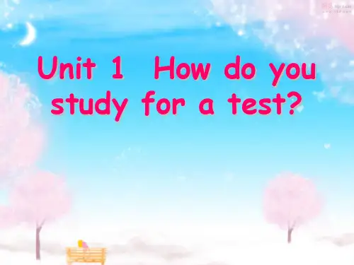 Unit  How do you study for a test 件