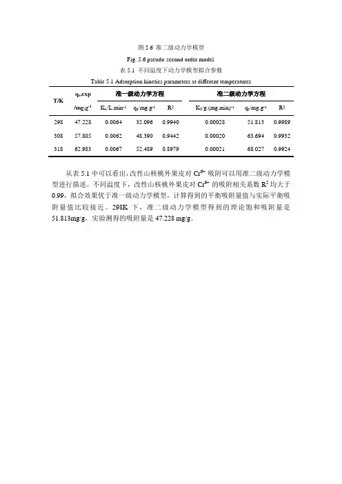 二级动力学模型