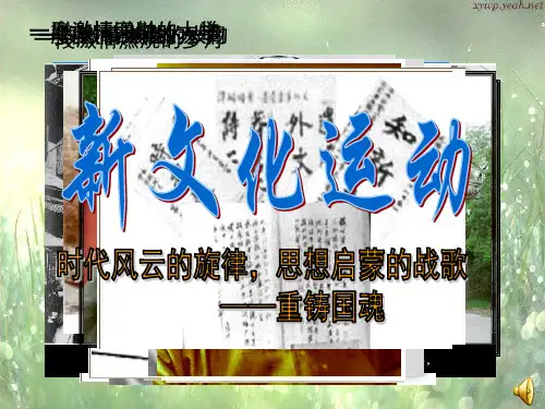 人民版高中历史必修3 专题三第2课   新文化运动  课件(共26张PPT)