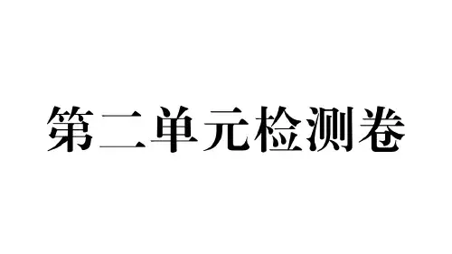第二单元检测卷