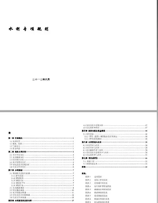 水利专项规划