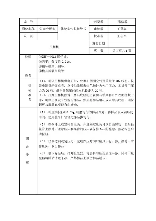 作业指导书格式