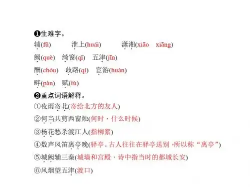 七年级语文上册(语文版)早读手册课件：25.诗五首