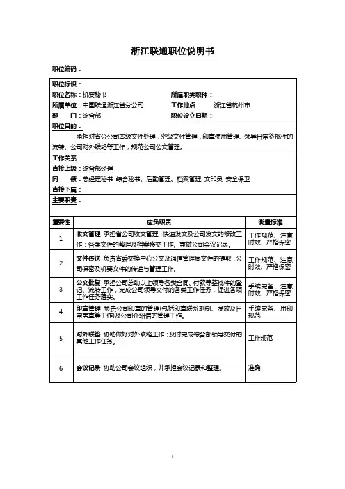 机要秘书