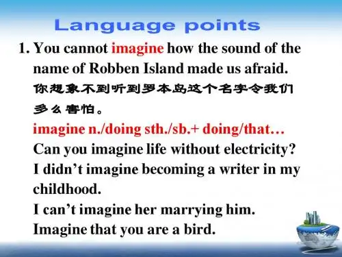 必修一unit5 Using language