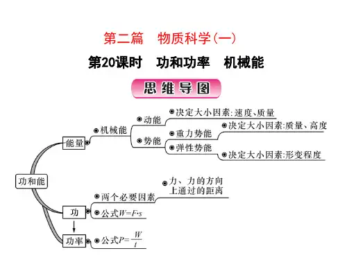 第20课时 功和功率 机械能
