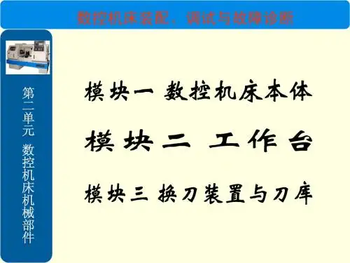 数控机床机械部件
