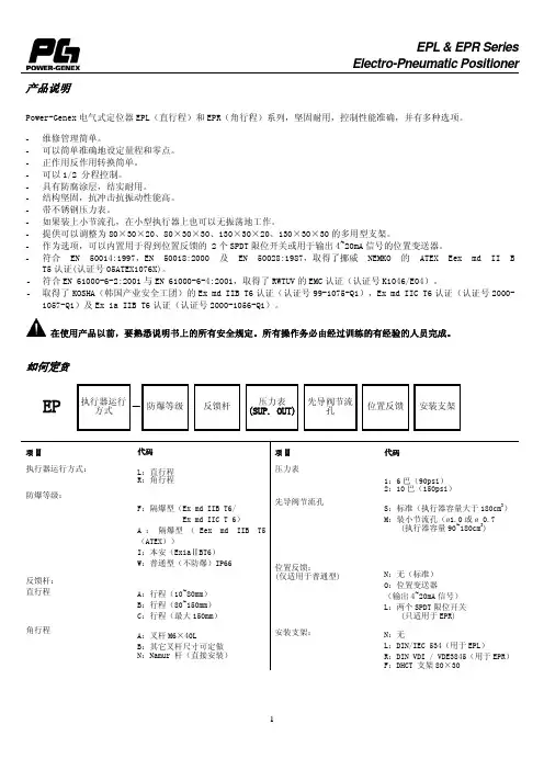 PG电气阀门定位器