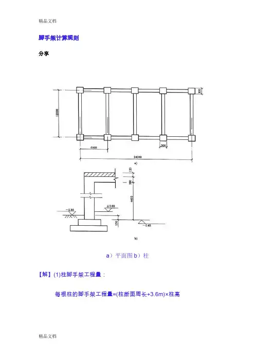 (整理)脚手架计算规则