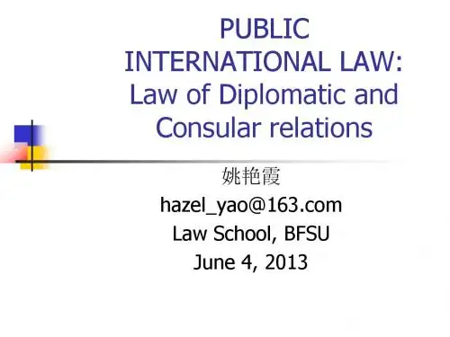 lecture 15 diplomatic law
