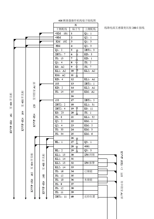 406断路器操作机构端子接线图