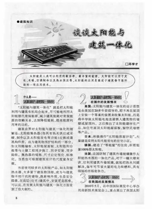 谈谈太阳能与建筑一体化