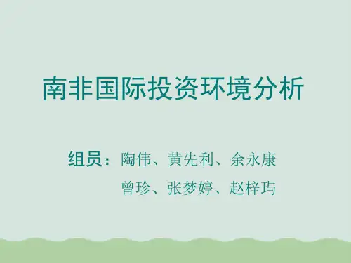 南非国际投资环境分析PPT(共37页)