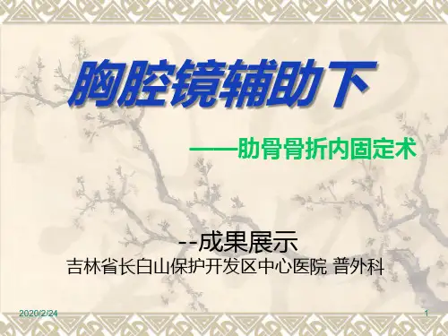 胸腔镜辅助下肋骨骨折内固定术PPT课件