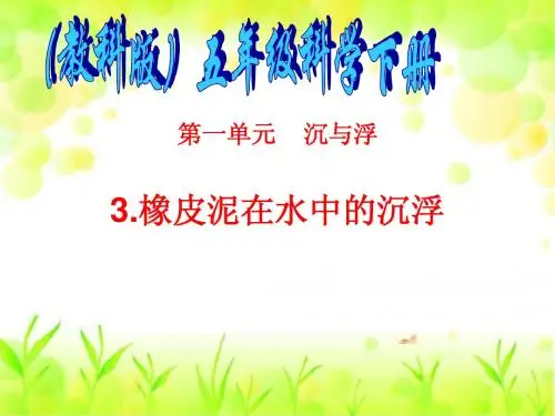 03橡皮泥在水中的沉浮