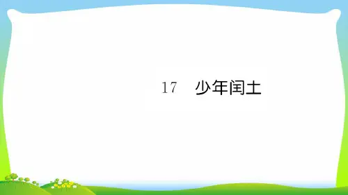 新人教版六年级语文上册第五单元17少年闰土习题课件.ppt