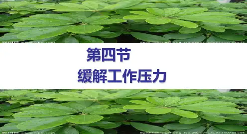 缓解工作压力培训范本.ppt