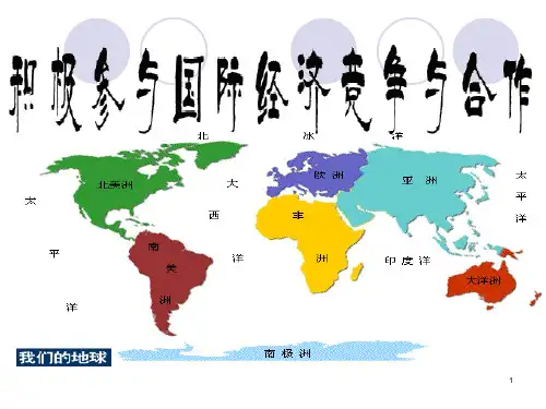 1、了解世贸组织的地位、作用、基本原则。2、了解加入世贸课件