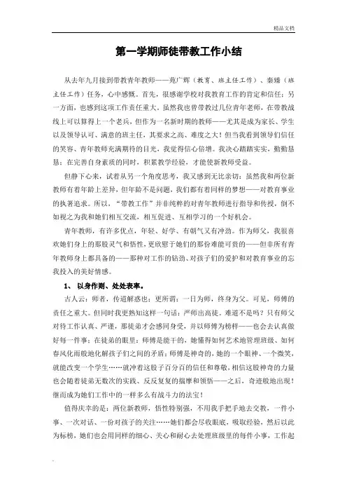 带教工作小结
