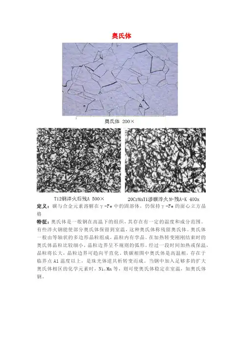 常见金相组织